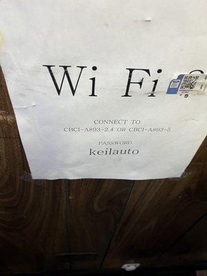 WiFi available