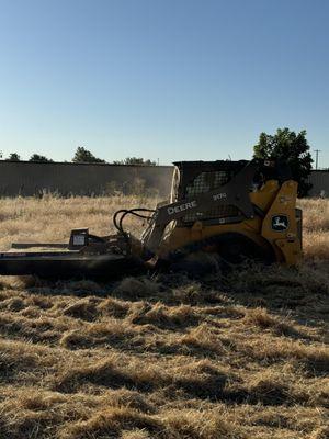 We had a customer in a panic to get his field knocked down before the fireworks started and we were able to get it done safely for him.