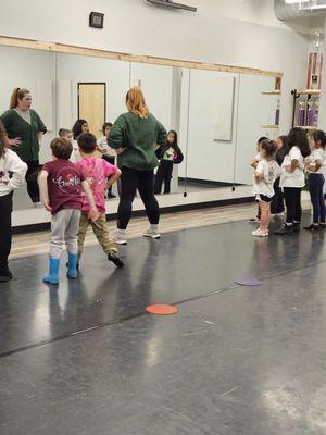 Practice for the next big performance with Miss Courtney in hip hop class!