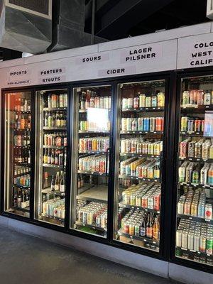 The fridge beer selection