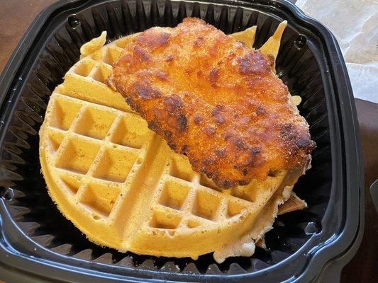 Savory Fried Chicken and Belgian Waffle