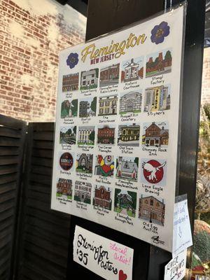 flemington historic buildings poster