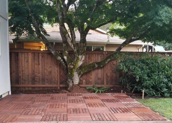 Batu Mahogany Do It Yourself deck tiles.