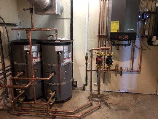 Residential forced hot water