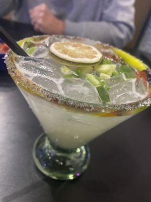 Spicy jalapeño skinny margarita