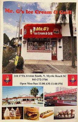 Mr. G's Ice Cream & Grill's Menu