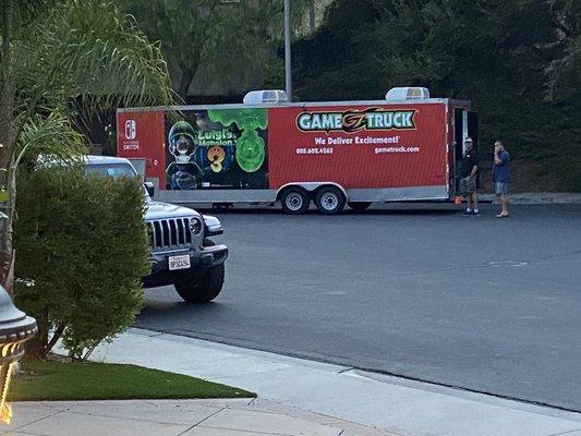 The operator is the guy on the left at the rear of the truck.  He will allow a young boy, but not a young girl.