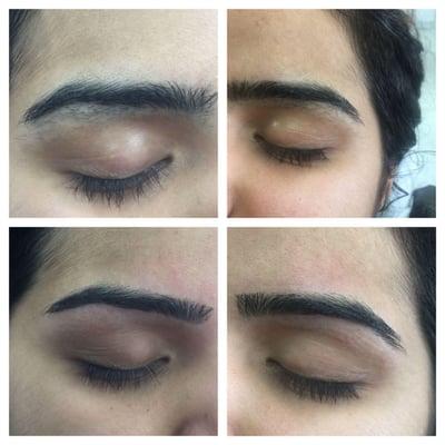 Example of our clean-up and shape to reveal natural eyebrows.