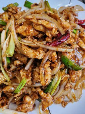 Mongolian chicken with a kick