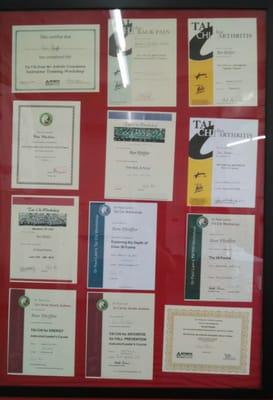 Had to do something with these Tai Chi Certificates!!