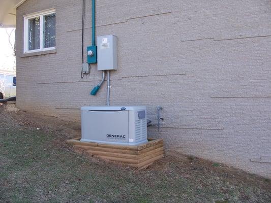 20kW Generac installed on a steep slope