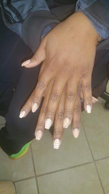 New coffin and almond shape nails with nice design