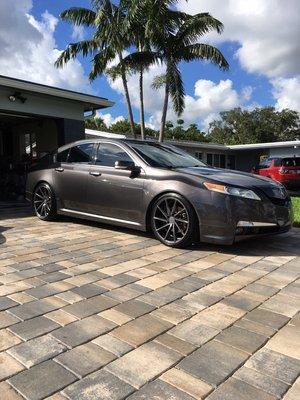 Repair front and rear bumper installed ground effects.