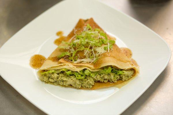 Chicken Pesto crepe