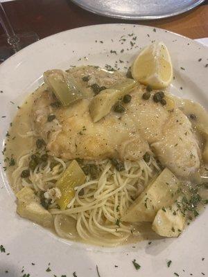 Flounder Piccata special - delicious!