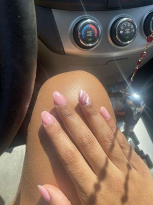 Pink acrylic set - Almond