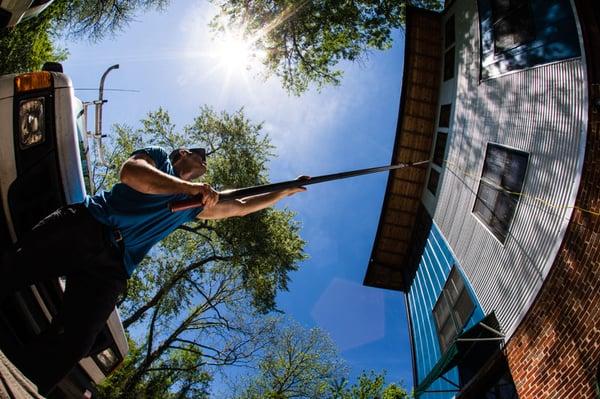 Sunshine Window Cleaning using a Water Fed Pole