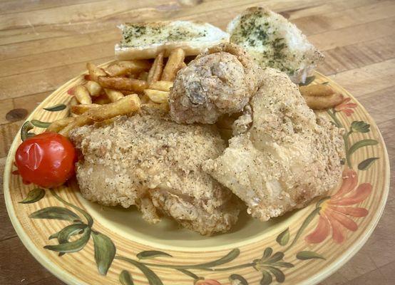 3 piece fried chicken dinner