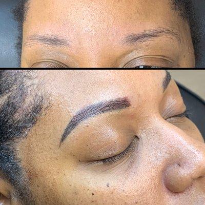 Before & After Permanent Eyebrow Makeup