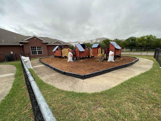 Preschool playgrounds are designed for various age groups and level of ability