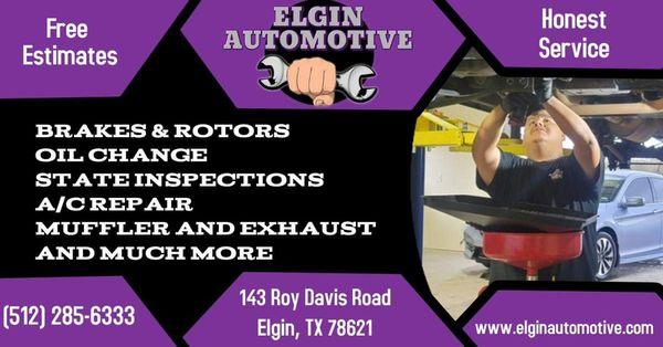 Elgin Automotive- We Beat ANY competitors written estimate!!