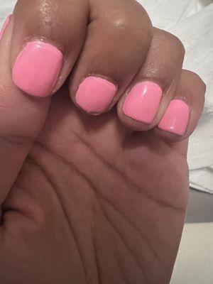 I ended up chipping the end, and don't consider that the nail tech's fault.