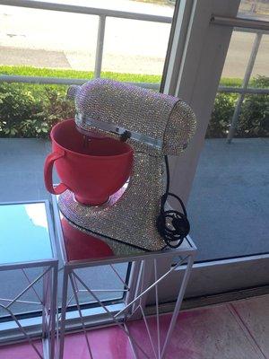 Bedazzled mixer decor