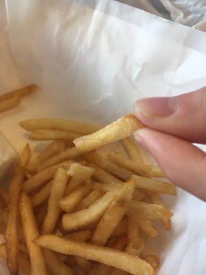 Pube on my fries at Pop's Italian Beef & Sausage in Orland Park, IL.