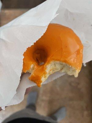 Their orange doughnuts don't have much orange flavor to them