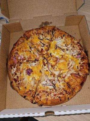 BBQ Chicken Pizza with onions