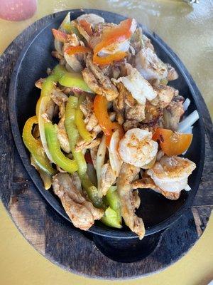 Chicken with shrimp skillet