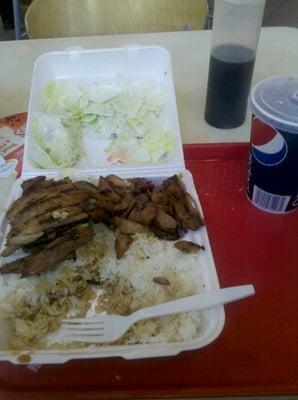 teriyaki chicken and diet pepsi