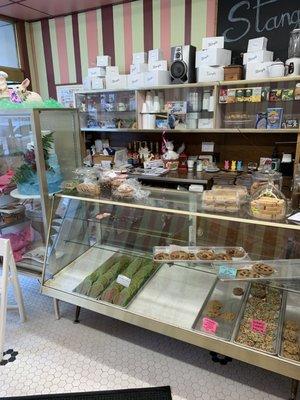 Bakery display at Stangl's Bakery in Ambridge, PA.