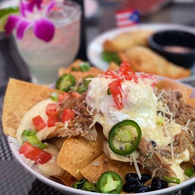 Nachos and empanadas