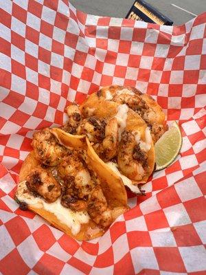 Garlic Butter Cajun Shrimp Tacos with Cheese