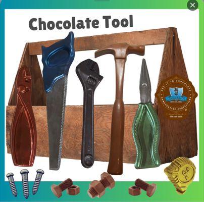 Tool kit made of Belgian chocolate.