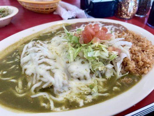 Tamales with green sauce