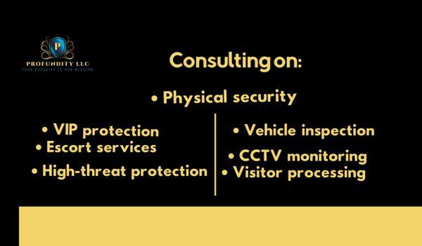 We do it all, Give us a call for your Security needs and consultation.