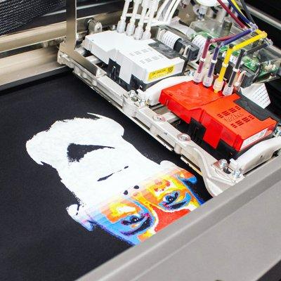 DTG uses an inkjet printer to get limitless color combos!