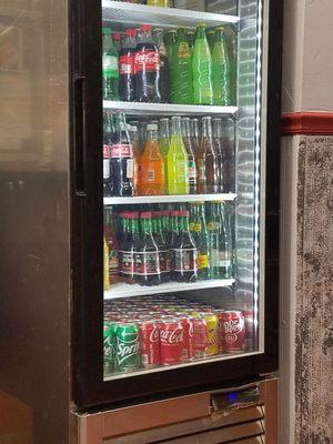 Variety of bottled drinks available.