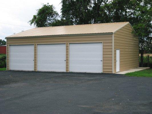 Vertical Storage Unit enclosed 
  Horizontal Sides and Ends
 With roll up doors on the side and an entrance door.