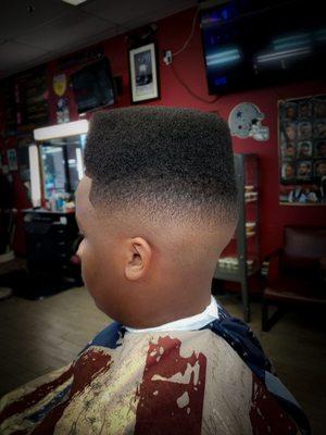 Mid Skin Fade with Flat Top