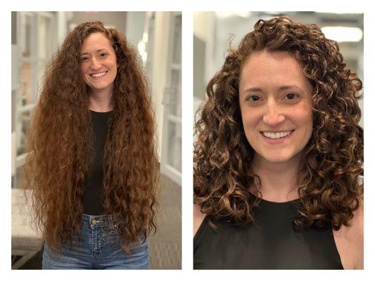 She wanted to donate her hair so I did a total transformation on her classic curls