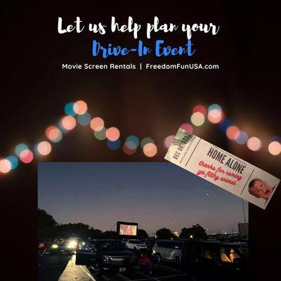 We can help you plan any drive in movie no matter where your located!