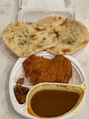 Pork Cutlet Curry $13.44 + Garlic Naan $3.00 each