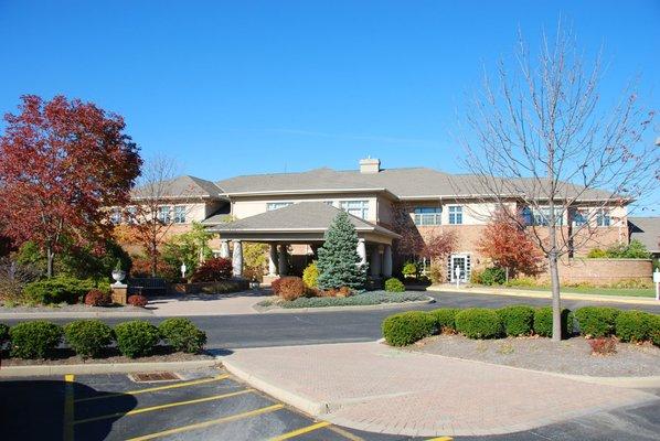 Exterior of Hospice of Cincinnati Margret J. Thomas Inpatient Care Center in Blue Ash