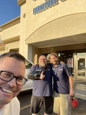 Cody and Paulie at American Freight on Val Vista!