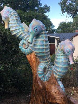 Celestial Seahorse tree sculpture awaits your arrival!