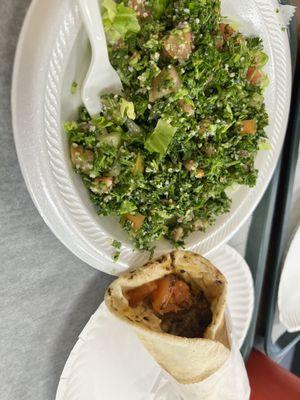 Shawarma and tabouli