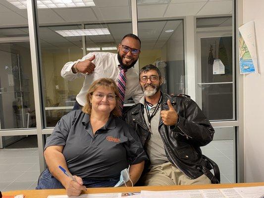 Our Phenomenal salesman Nate Diaz my wife and myself Receiving our force vehicle from this great dealership